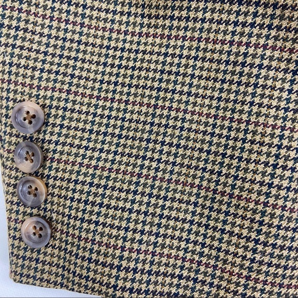 Oscar de la renta multicolored houndstooth blazer. Size 42L - Picture 5 of 10